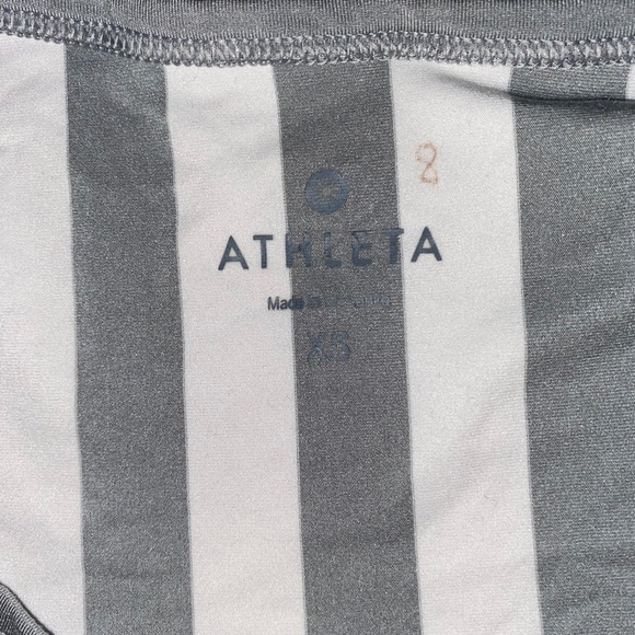 Athleta Striped Tank Muscle Tee Women’s Size Extra Small (XS) - Picture 2 of 6